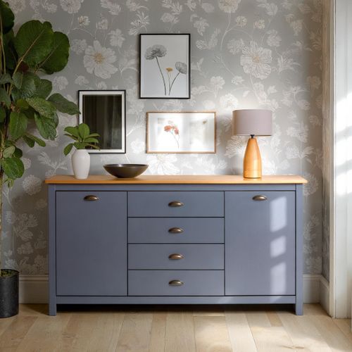 Buffet campagne L.150cm MAYA pin massif gris