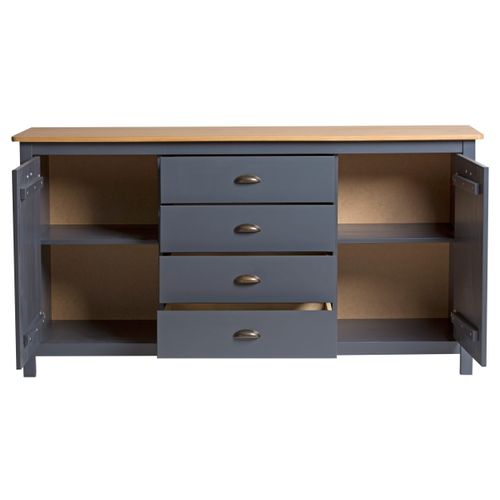 Buffet campagne L.150cm MAYA pin massif gris