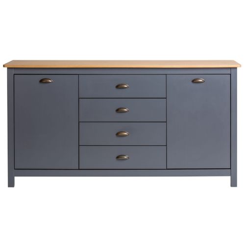 Buffet campagne L.150cm MAYA pin massif gris