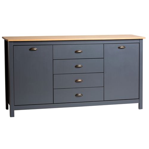 Buffet campagne L.150cm MAYA pin massif gris