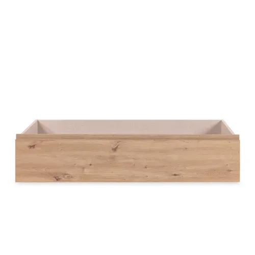 Option tiroir 160x200 cm DREAMEA BROOKLYN 3 imitation chêne vue de face