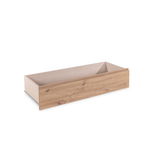 Option tiroir 160x200 cm DREAMEA BROOKLYN 3 imitation chêne vue 3/4