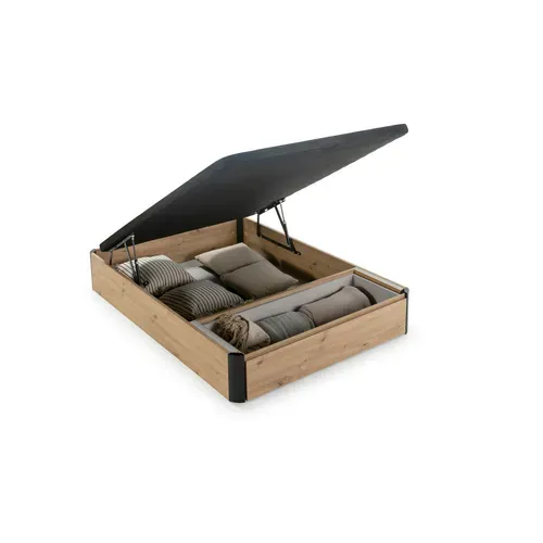 Option tiroir 160x200 cm DREAMEA BROOKLYN 3 imitation chêne