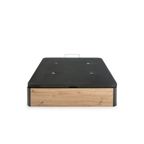 Sommier coffre 160x200 cm DREAMEA BROOKLYN 3 imitation chêne