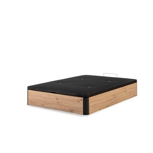 Sommier coffre 140x190 cm DREAMEA BROOKLYN 3 imitation chêne