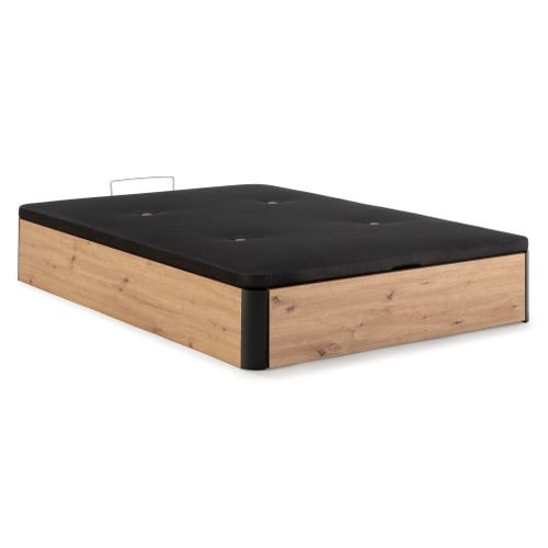 Sommier coffre 140x190 cm DREAMEA BROOKLYN 3 imitation chêne
