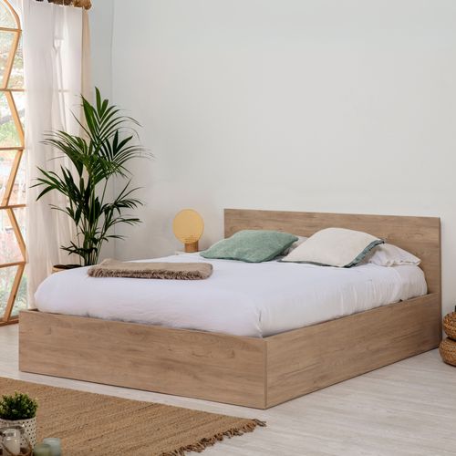 Lit coffre 140x190 cm BEST 3 imitation chêne