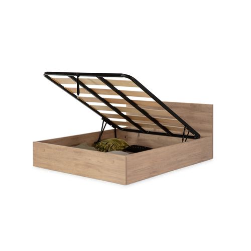 Lit coffre 140x190 cm BEST 3 imitation chêne