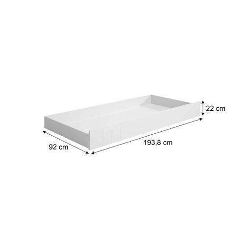 Tiroir lit 90x190 cm LUBA Blanc
