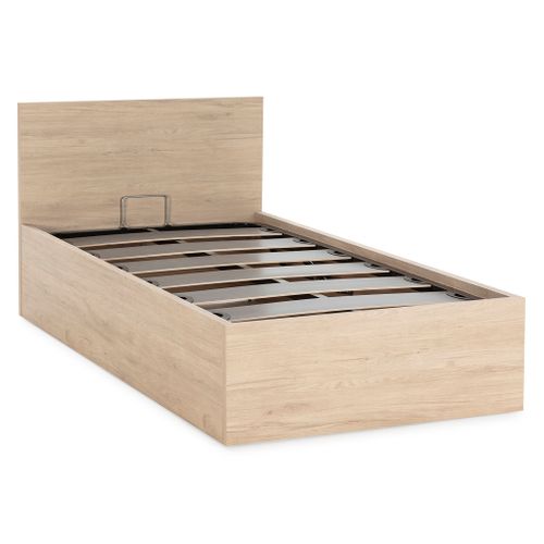 Lit coffre 90x190 cm BEST imitation chêne