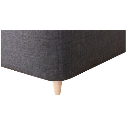 Sommier coffre 160x200 cm DREAMEA EDITION MAXINE gris anthracite vue accessoires