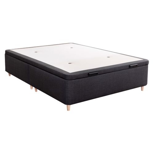 Sommier coffre 160x200 cm DREAMEA EDITION MAXINE gris anthracite vue 3/4