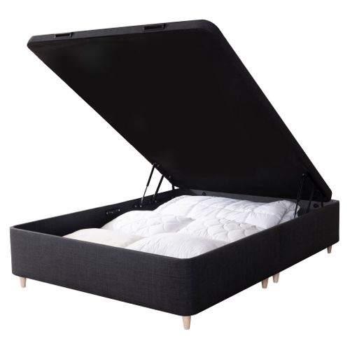 Sommier coffre 160x200 cm DREAMEA EDITION MAXINE gris anthracite