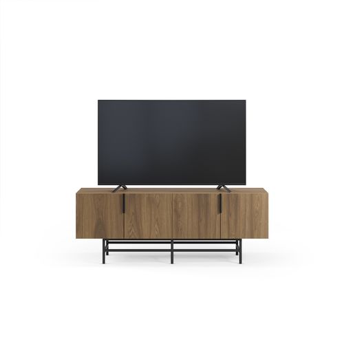 Meuble TV 150cm ELDIA imitation chêne vue de face