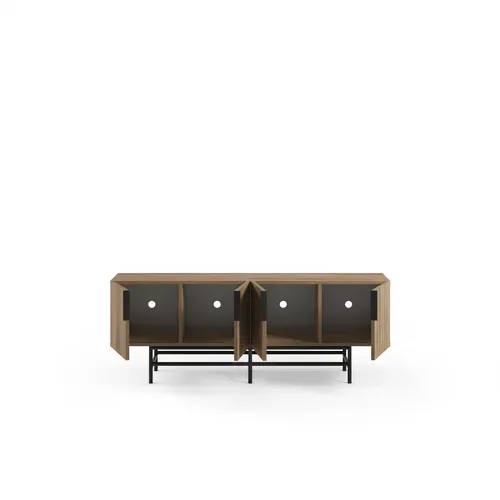 Meuble TV 150cm ELDIA imitation chêne