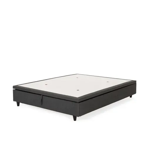 Sommier coffre 160x200 cm DREAMEA EDITION CELESTE vue de profil