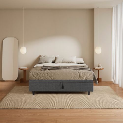 Sommier coffre 140x190 cm DREAMEA EDITION CELESTE vue d'ambiance 1