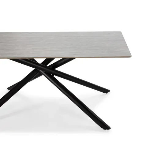 Table à manger SAKI L.160 cm effet travertin