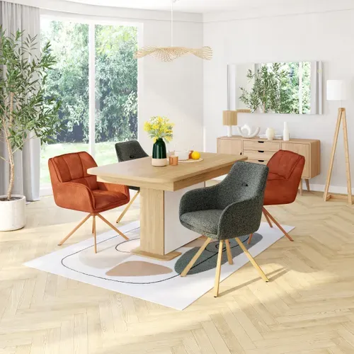 Fauteuil pivotant CLEA Terracotta