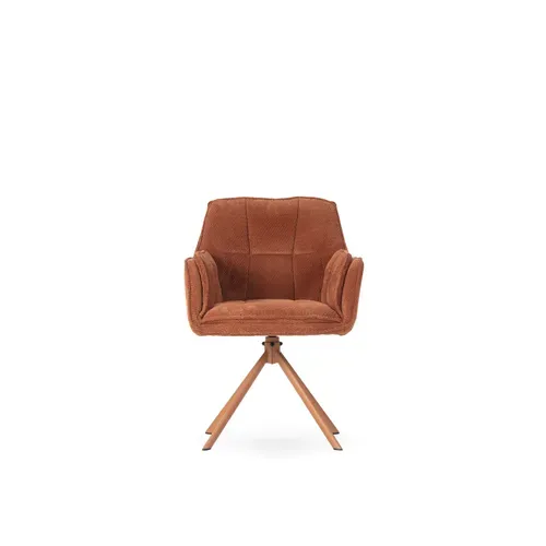 Fauteuil pivotant CLEA Terracotta vue de face