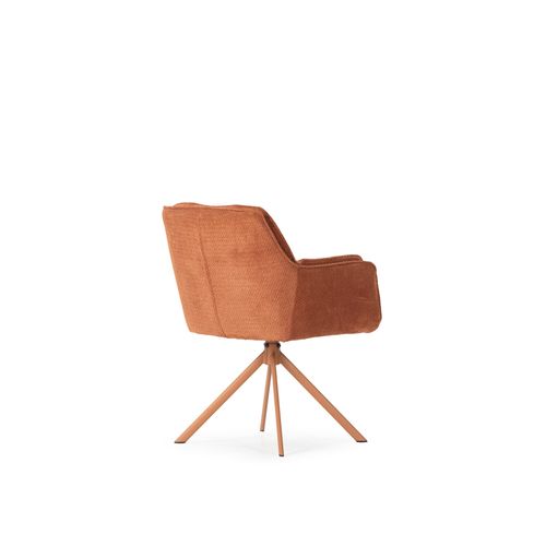 Fauteuil pivotant CLEA Terracotta vue de derrière