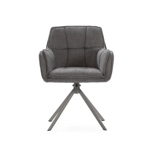 Fauteuil pivotant CLEA Gris vue de face