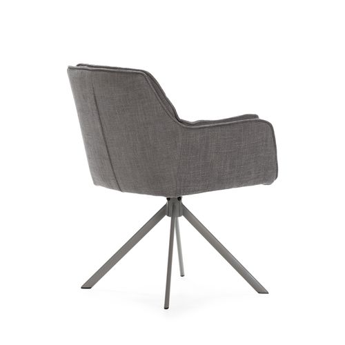 Fauteuil pivotant CLEA Gris vue de derrière