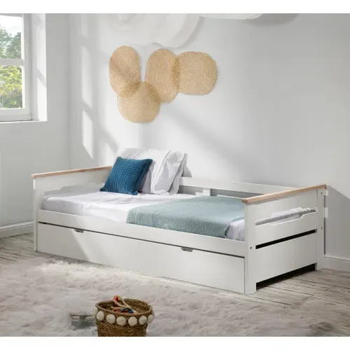 Lit gigogne 2x90x190 cm ELISA - blanc