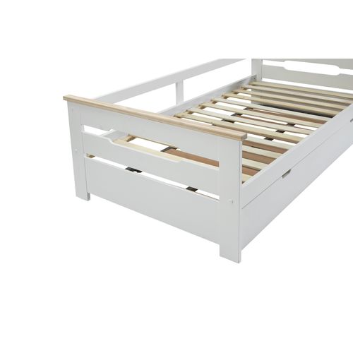 Lit gigogne 2x90x190 cm ELISA - blanc vue détaillée