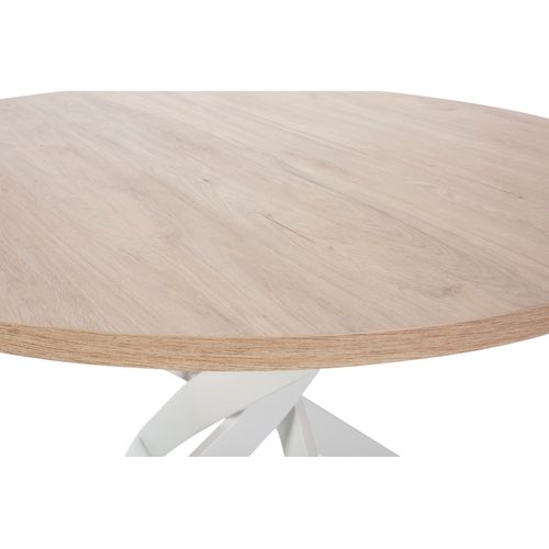 Table de séjour ronde THER imitation chêne clair