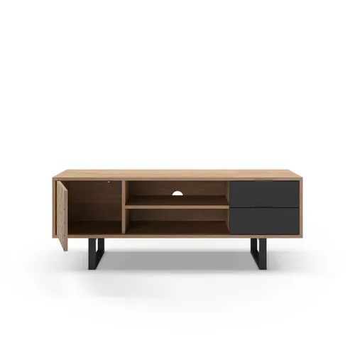 Meuble TV 140cm VANIA imitation chêne