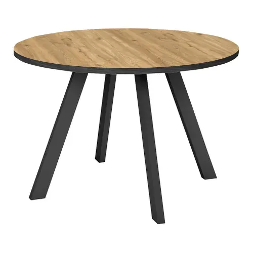 Table de séjour D.120 cm ALEXIS Imitation chêne