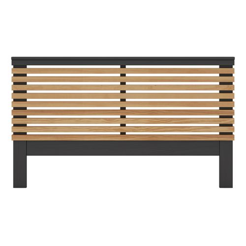 Tête de lit 140 cm LAVIS noir et bois ciré