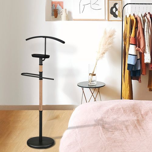 Valet De Chambre Hispanohogar Nature Chêne-noir (110x45x28 Cm)