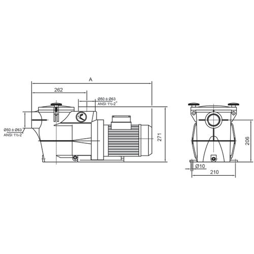 Pompe De Filtration 25,7m3/h Mono Ks200m