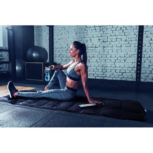 Matelas Massage - 6163 - 100% Polyester - 10 Moteurs - 5 Modes - 172 X 57 X 4cm - Noir