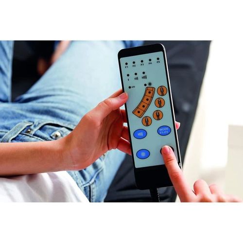 Matelas Massage - 6163 - 100% Polyester - 10 Moteurs - 5 Modes - 172 X 57 X 4cm - Noir