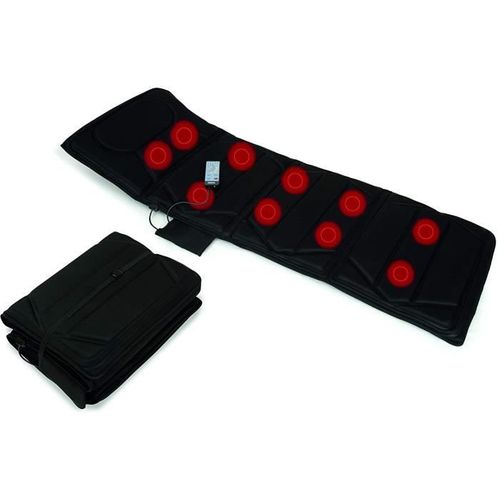 Matelas Massage - 6163 - 100% Polyester - 10 Moteurs - 5 Modes - 172 X 57 X 4cm - Noir