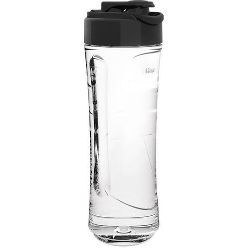 Blender 350 W, Bol Verre 1 L + Gourde 600 Ml, Noir