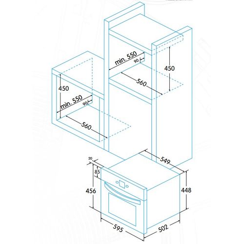 Four Encastrable Eoe-4520 X 40 L Acier Inoxydable A