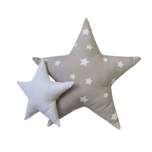Coussins Set De 2 Coton Gris 30x30/50x50cm
