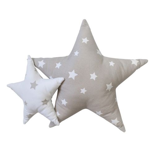 Coussins Set De 2 Coton Gris 30x30/50x50cm