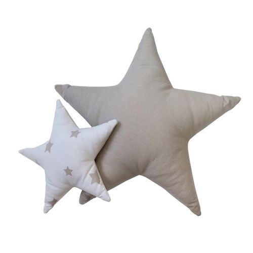 Coussins Set De 2 Coton Gris 30x30/50x50cm