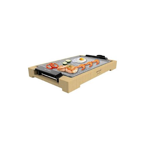 Plancha Électrique Tastyetgrill 2000 Bamboo Mixstone. 2 000 W, Structure Bambou, Thermostat R