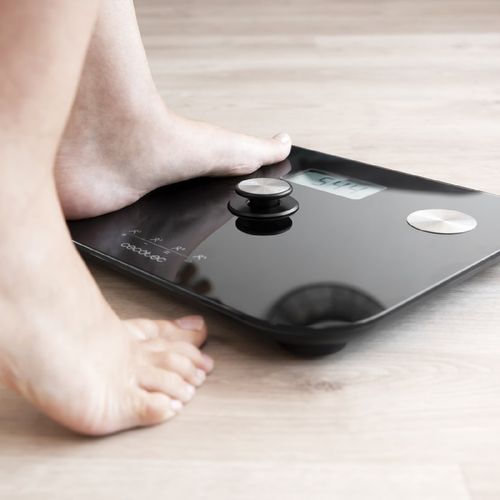 Balance Pèse-personne Avec Bouton-poussoir Ecopower 10100 Full Healthy Black. Surface En Ver