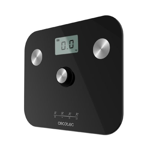Balance Pèse-personne Avec Bouton-poussoir Ecopower 10100 Full Healthy Black. Surface En Ver