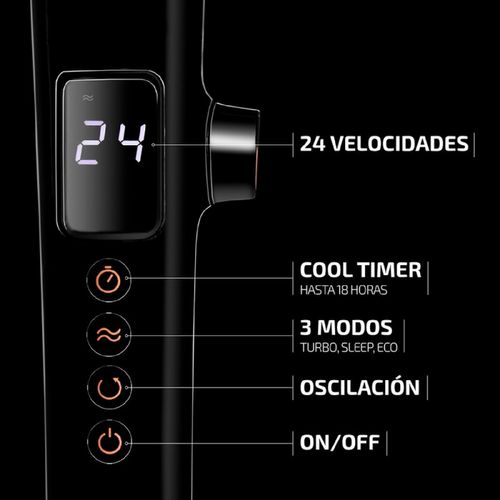 Ventilateur Sur Pied Energysilence 1040 Smartextreme. 28 W, Moteur Dc, 3 Vitesses, Minuterie