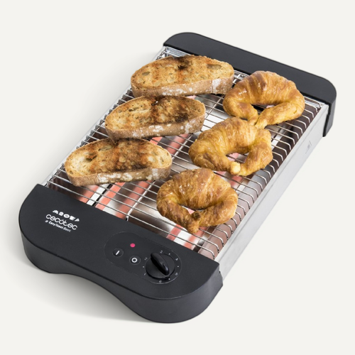 Grille-pain Plat Horizontal Turbo Easytoast Basic. 3 Résistances En Quartz, 6 Niveaux De Pui