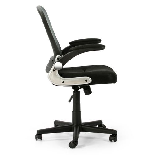 Fauteuil De Bureau À Hauteur Réglable Et Inclinable Cosmos Avec Dossier Maille, Couleur Noire
