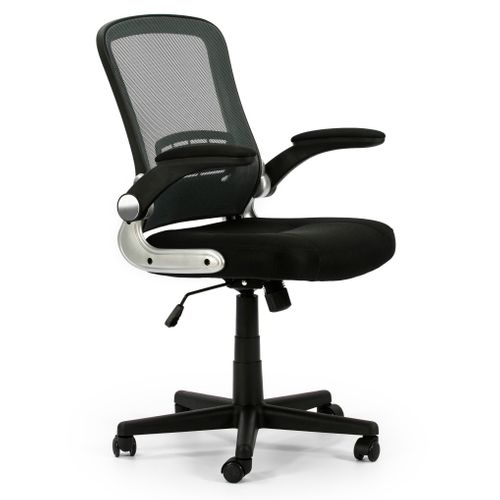 Fauteuil De Bureau À Hauteur Réglable Et Inclinable Cosmos Avec Dossier Maille, Couleur Noire